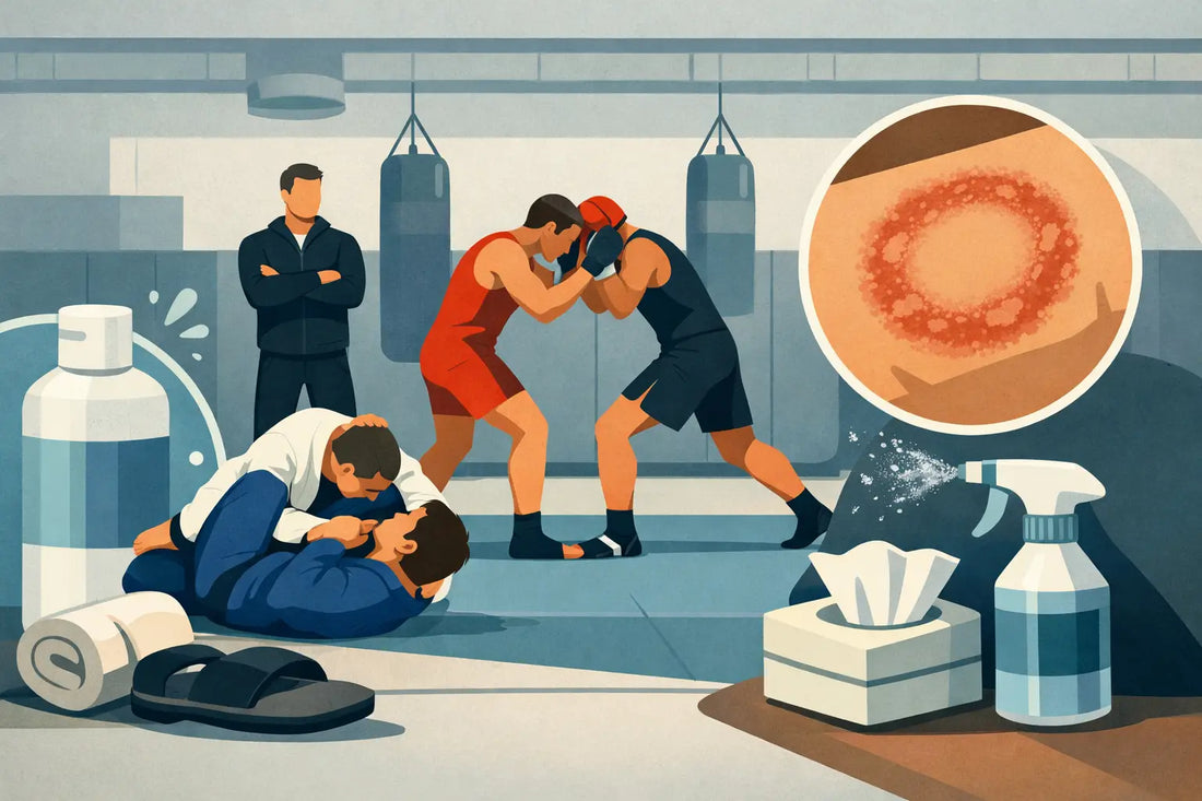 Ringworm prevention for combat sport athletes