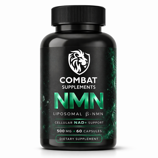 Combat Supplements NMN bottle on a white background