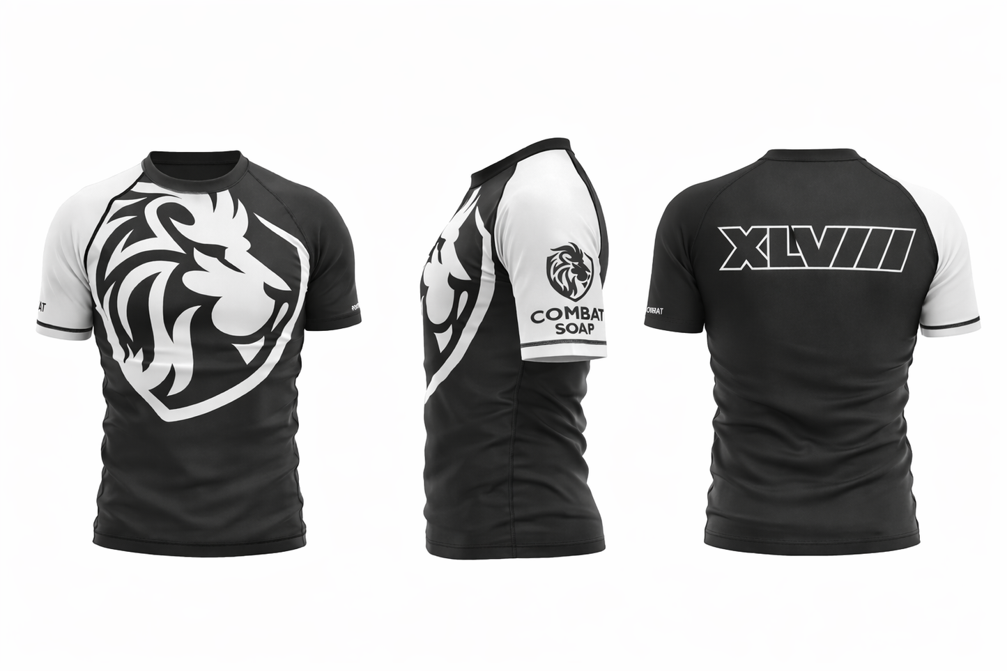 Combat Soap x FortyEight – Black / White Rash Guard (Limited Edition)